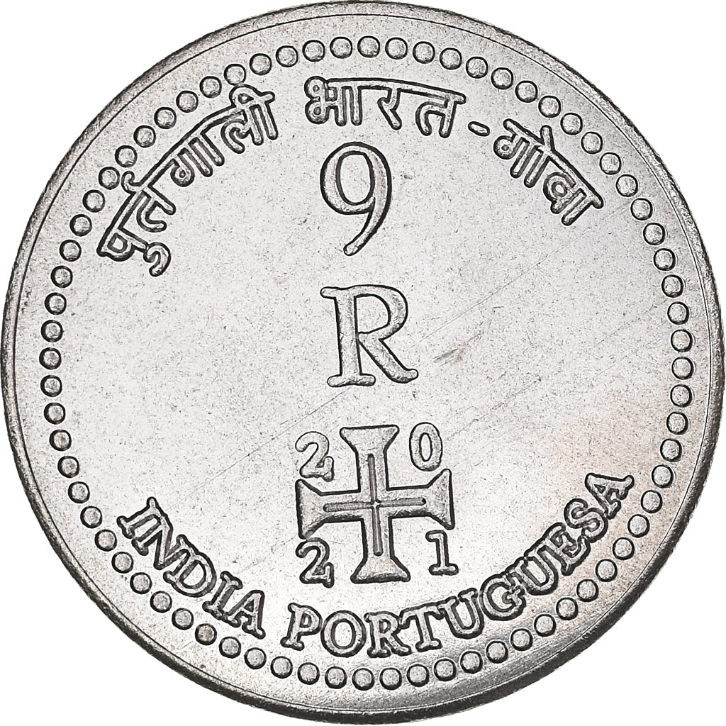 Munten, INDIA-PORTUGEES, 9 réis, 2021, UNC-, Cupro-nikkel, KM:New