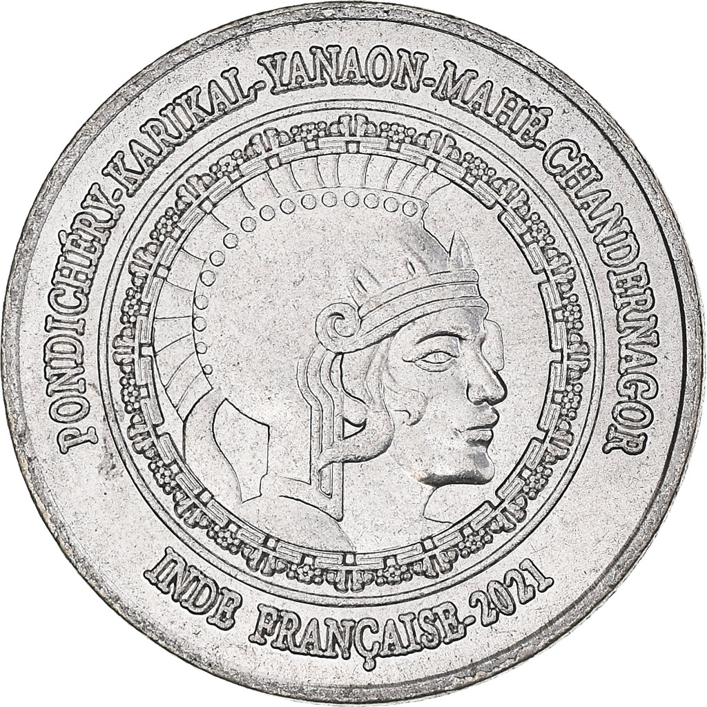 Coin, INDIA-FRENCH, 2 Annas, 2021, Pondichery, MS(63), Copper-nickel, KM:New
