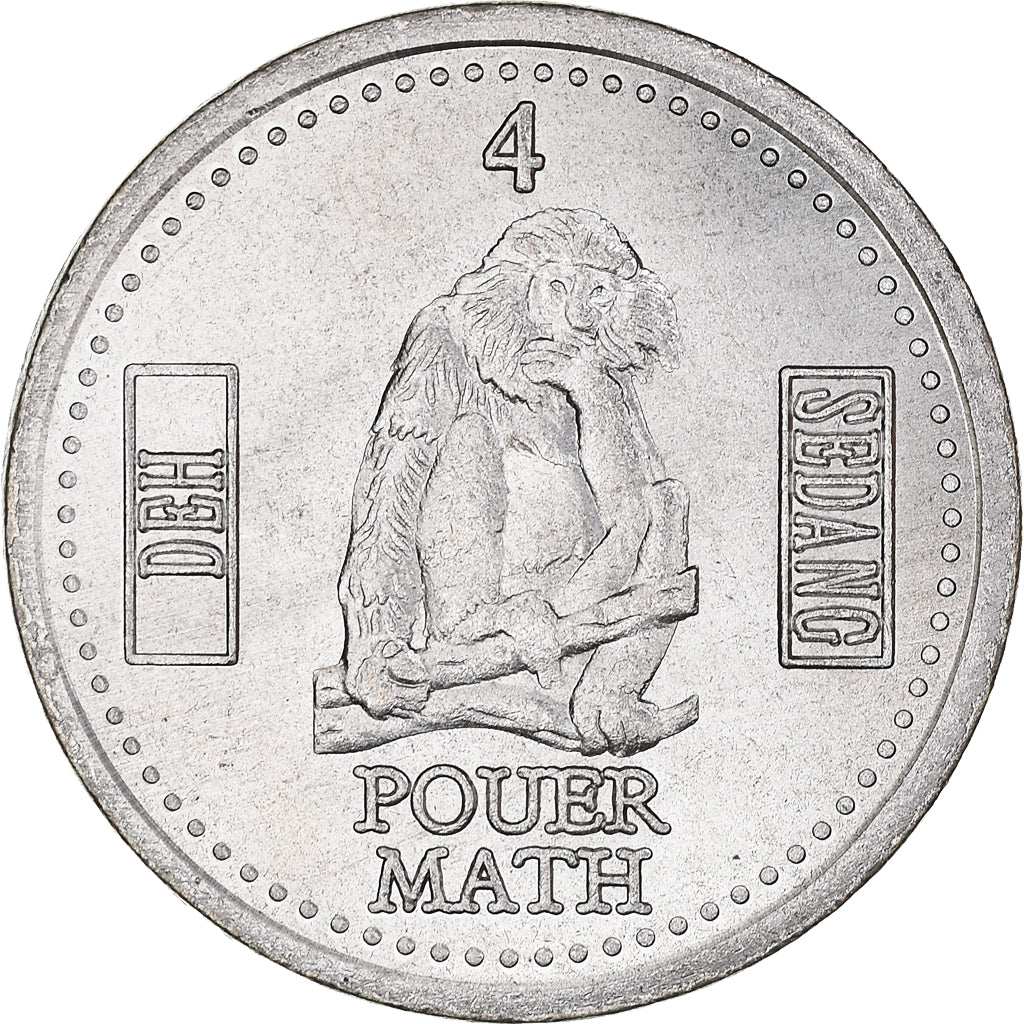 Coin, Vietnam, 4 Math, 2021, SEDANGS, MS(63), Copper-nickel