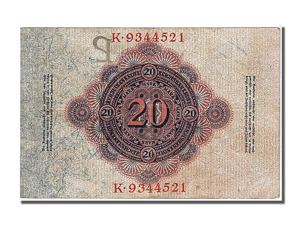 Geldschein, Deutschland, 20 Mark, 1914, 1914-02-19, SS+