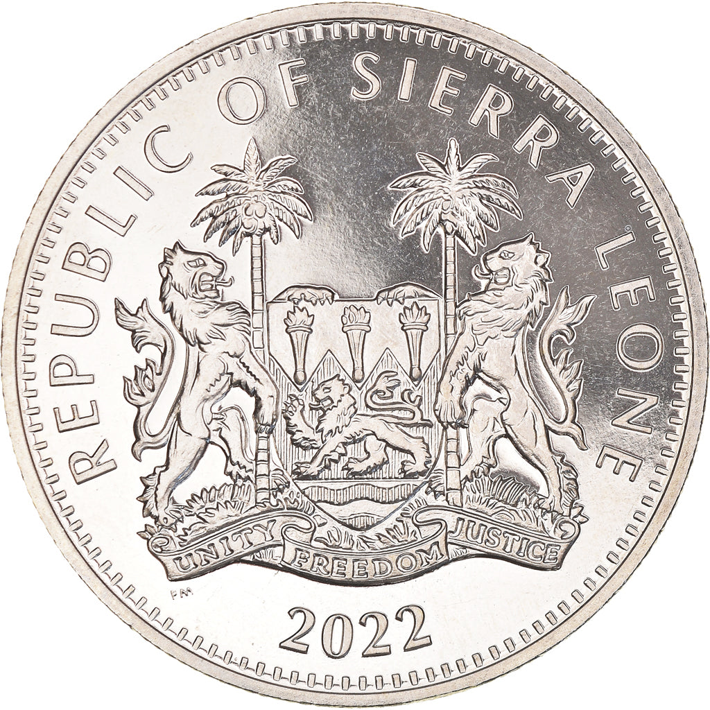 Münze, Sierra Leone, Girafe., Dollar, 2022, UNZ, Kupfer-Nickel