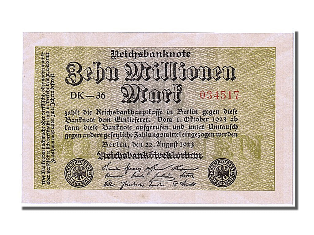 Banknote, Germany, 10 Millionen Mark, 1923, 1923-08-22, UNC(65-70)
