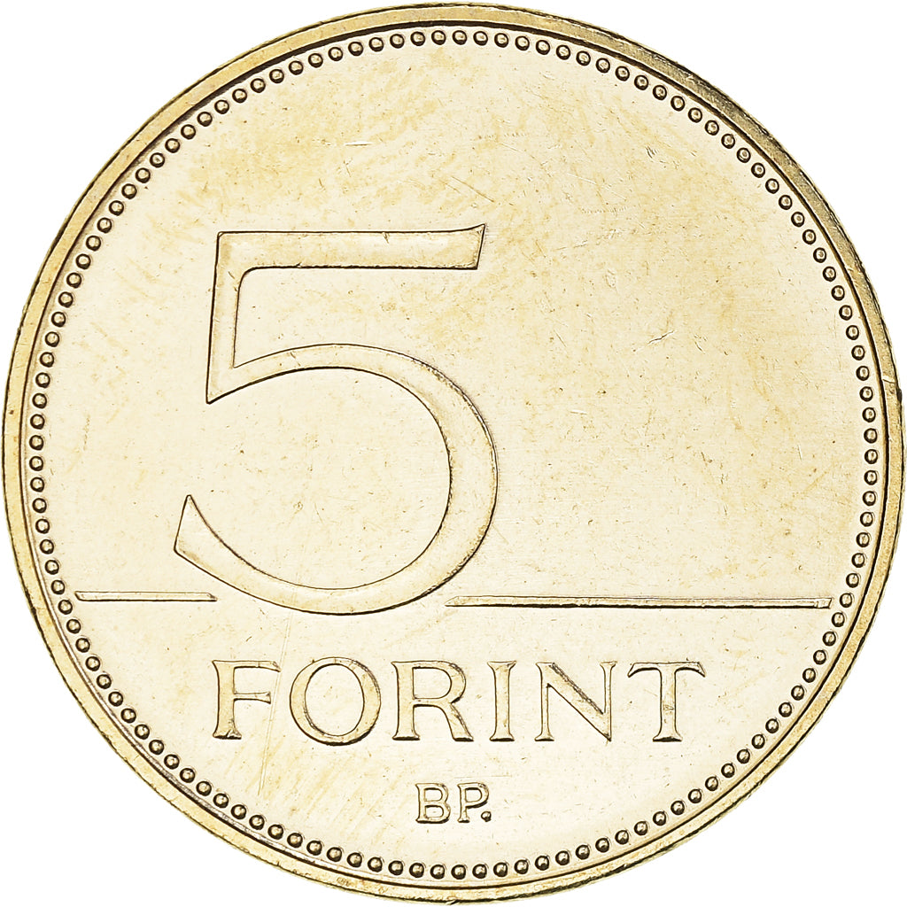 Moeda, Hungria, 75e anniversaire - Forint, 5 Forint, 2021, T., MS(63), laiton