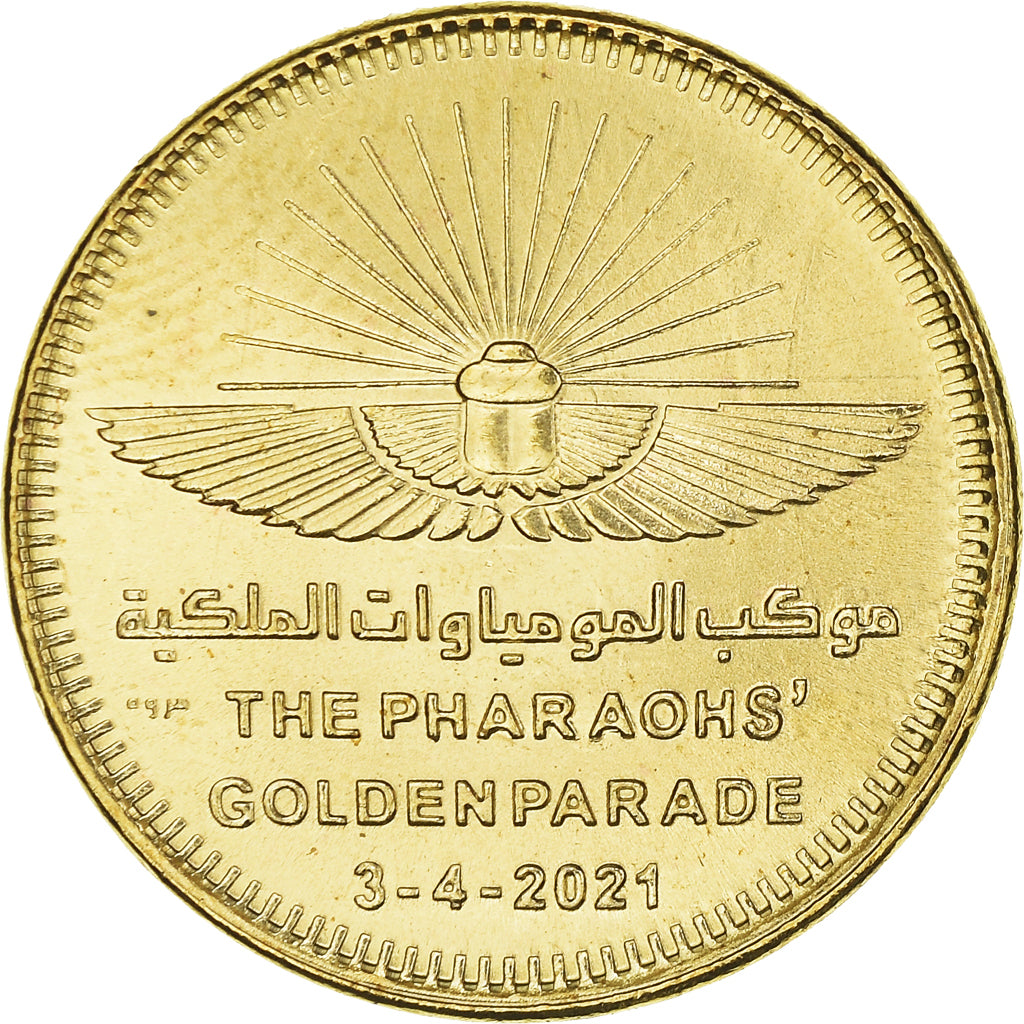 Moneda, Egipto, Parade dorée des Pharaons, 50 Piastres, 2021, SC, Acier