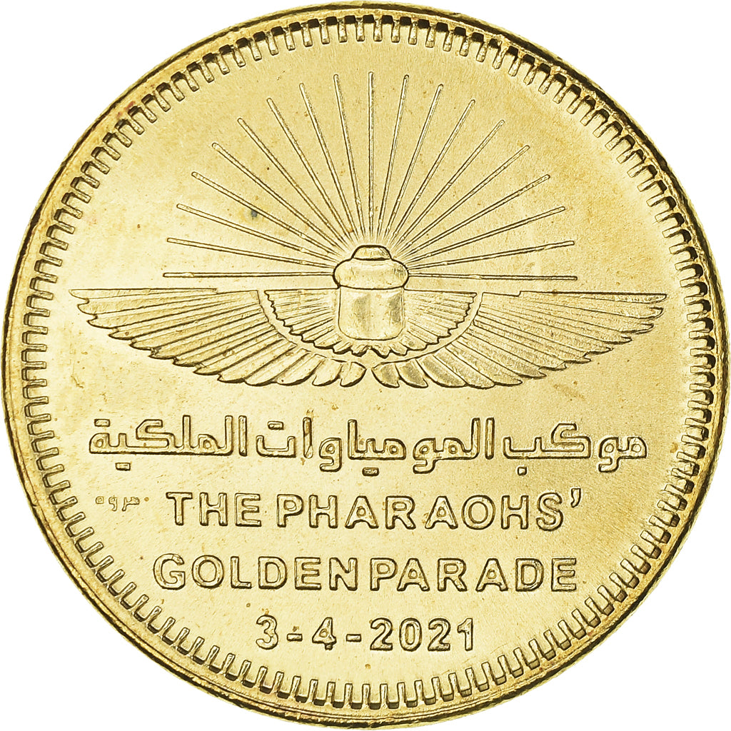 Moneda, Egipto, Parade dorée des Pharaons, 50 Piastres, 2021, SC, Acier