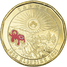 Coin, Canada, 125e anniversaire de la ruée vers l'or du Klondike, Dollar, 2021