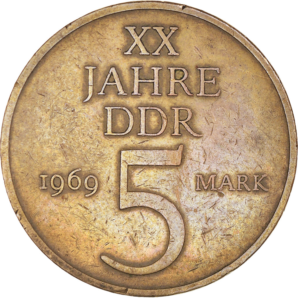 Münze, GERMAN-DEMOCRATIC REPUBLIC, 5 Mark, 1969, Berlin, S+, Nickel-Bronze