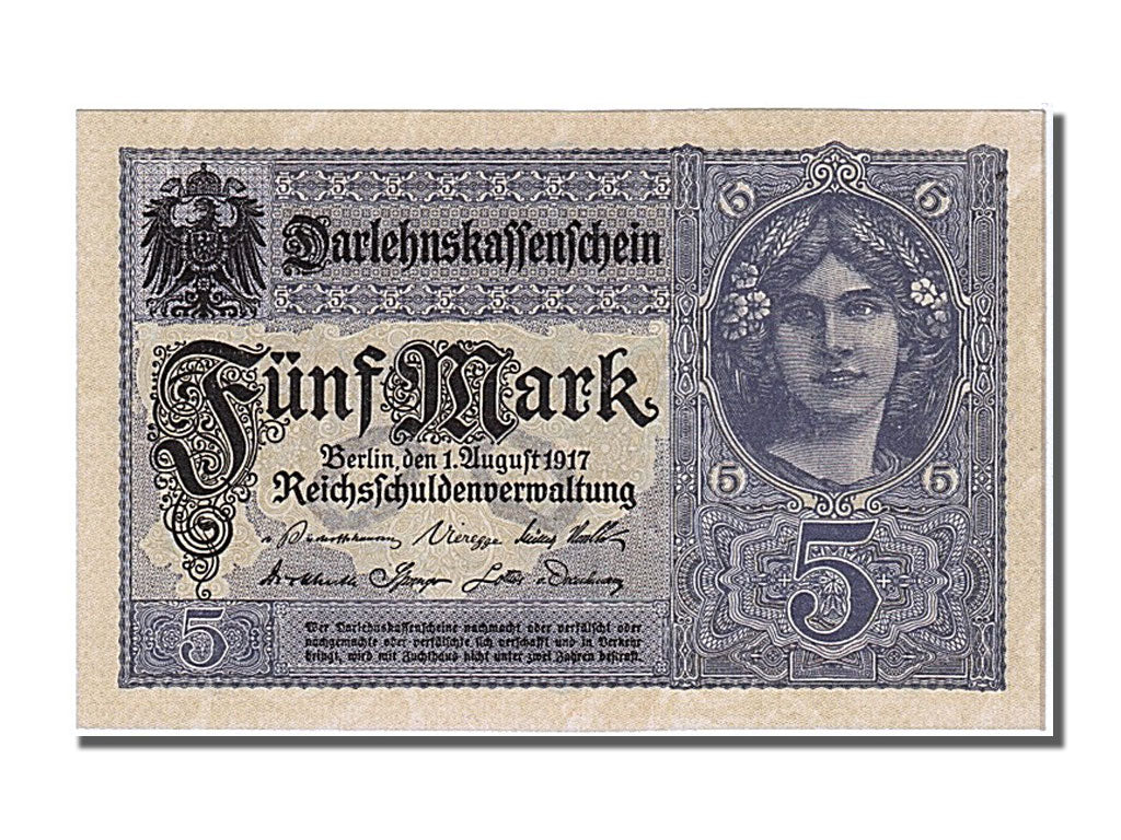 Banconote, Germania, 5 Mark, 1917, 1917-08-01, FDS