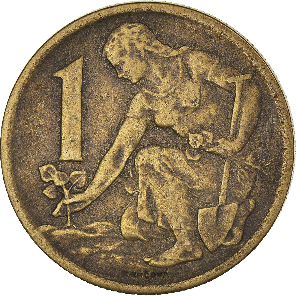 Coin, Czechoslovakia, Koruna, 1962, VF(30-35), Aluminum-Bronze, KM:50