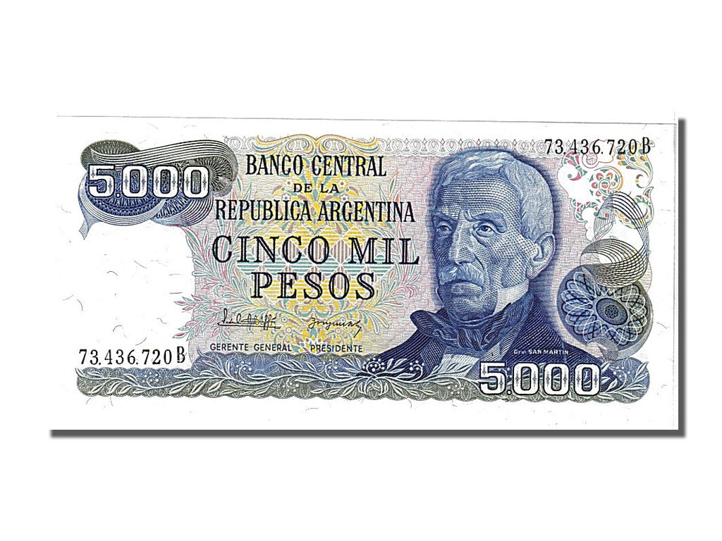 Banconote, Argentina, 5000 Pesos, 1977, FDS