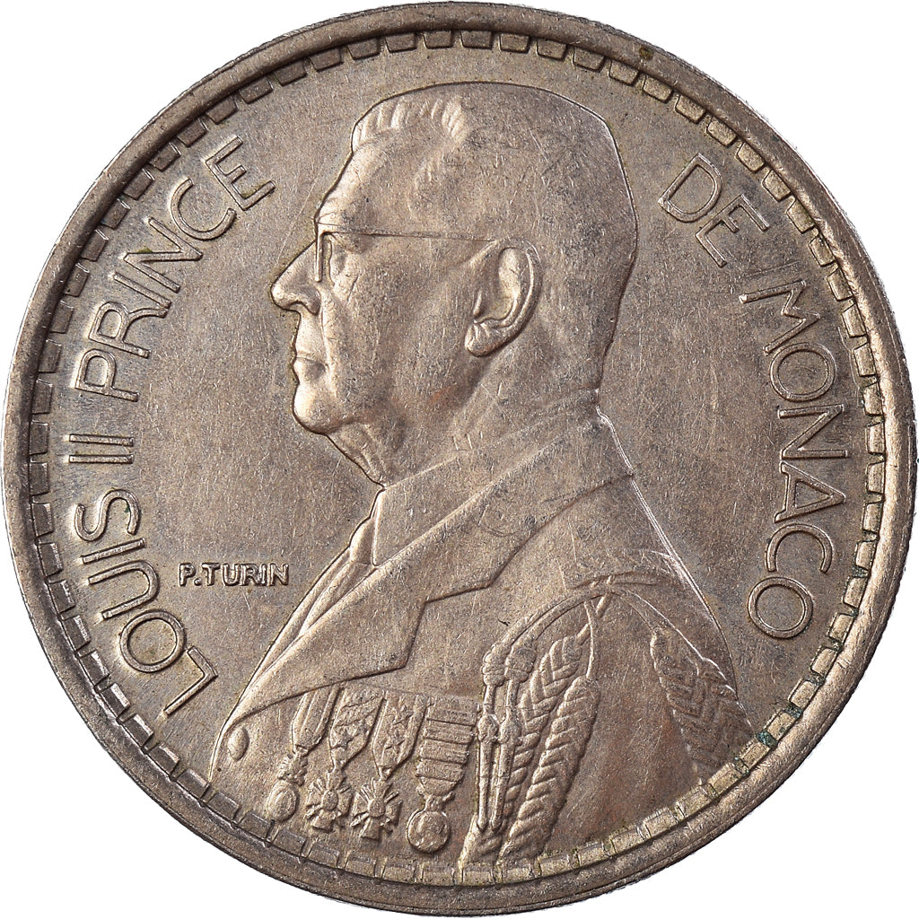 Moneta, Monaco, Louis II, 20 Francs, Vingt, 1947, EF(40-45), Miedź-Nikiel