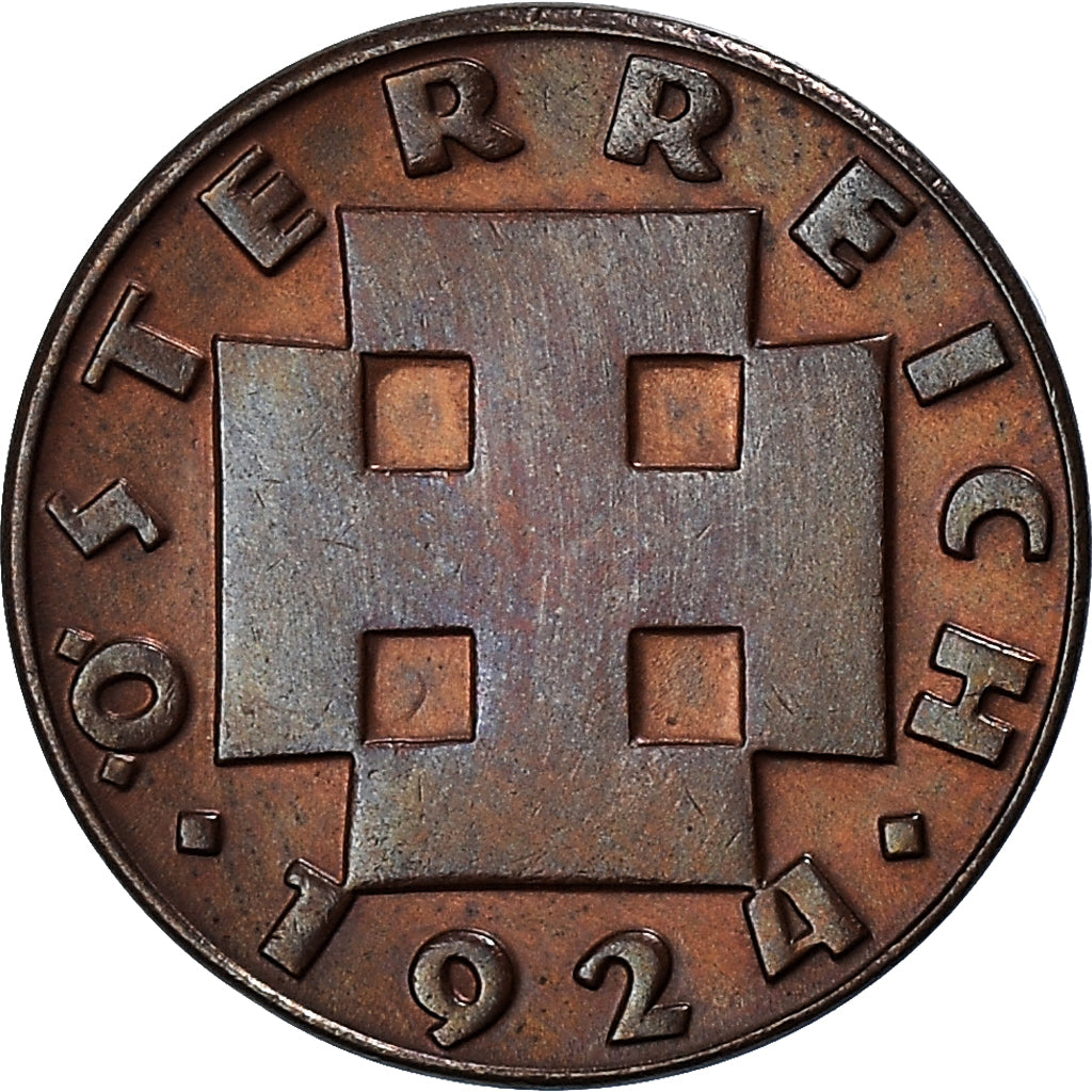 Moneda, Austria, 200 Kronen, 1924, MBC, Bronce, KM:2833