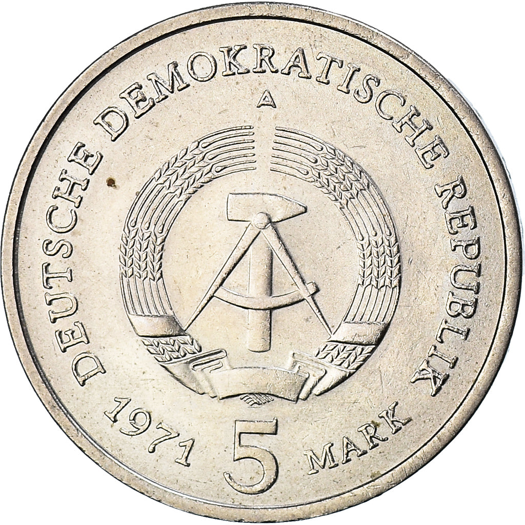 Coin, GERMAN-DEMOCRATIC REPUBLIC, 5 Mark, 1971, Berlin, EF(40-45)
