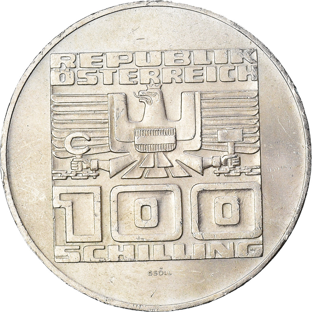 Münze, Österreich, 100 Schilling, 1975, VZ+, Silber, KM:2925