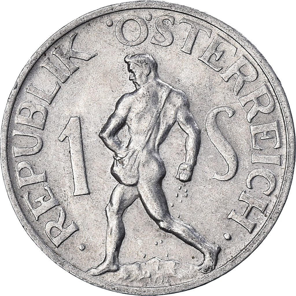 Coin, Austria, Schilling, 1947, AU(50-53), Aluminum, KM:2871