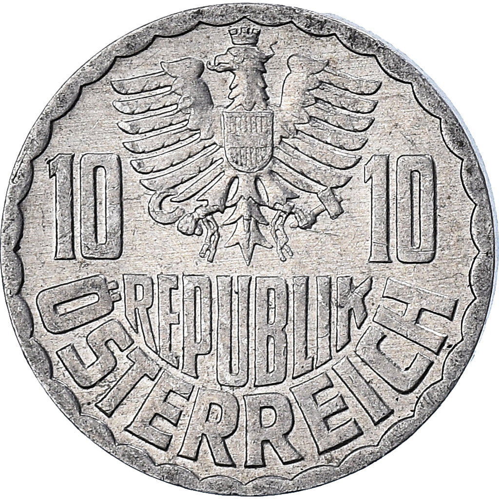 Münze, Österreich, 10 Groschen, 1977, Vienna, UNZ, Aluminium, KM:2878