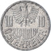 Münze, Österreich, 10 Groschen, 1977, Vienna, UNZ, Aluminium, KM:2878