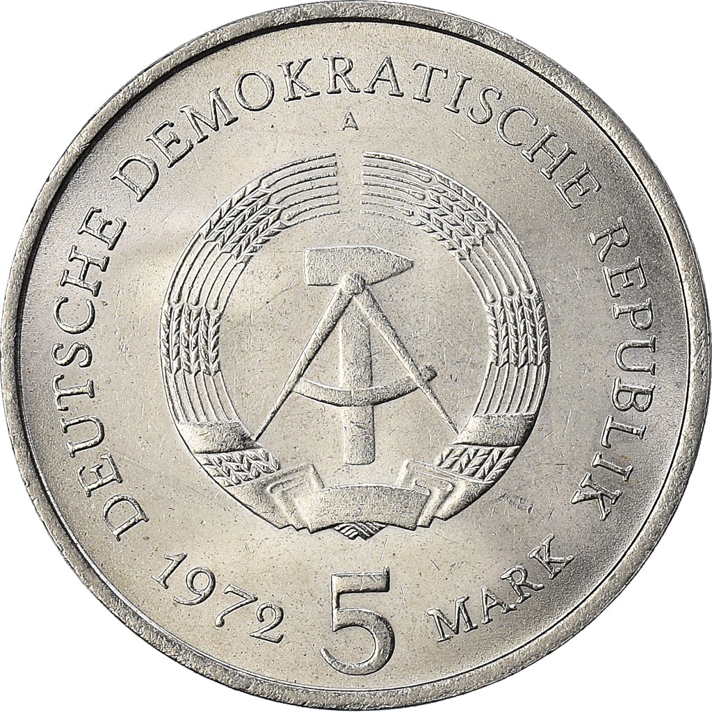 Coin, GERMAN-DEMOCRATIC REPUBLIC, 5 Mark, 1972, Berlin, EF(40-45)