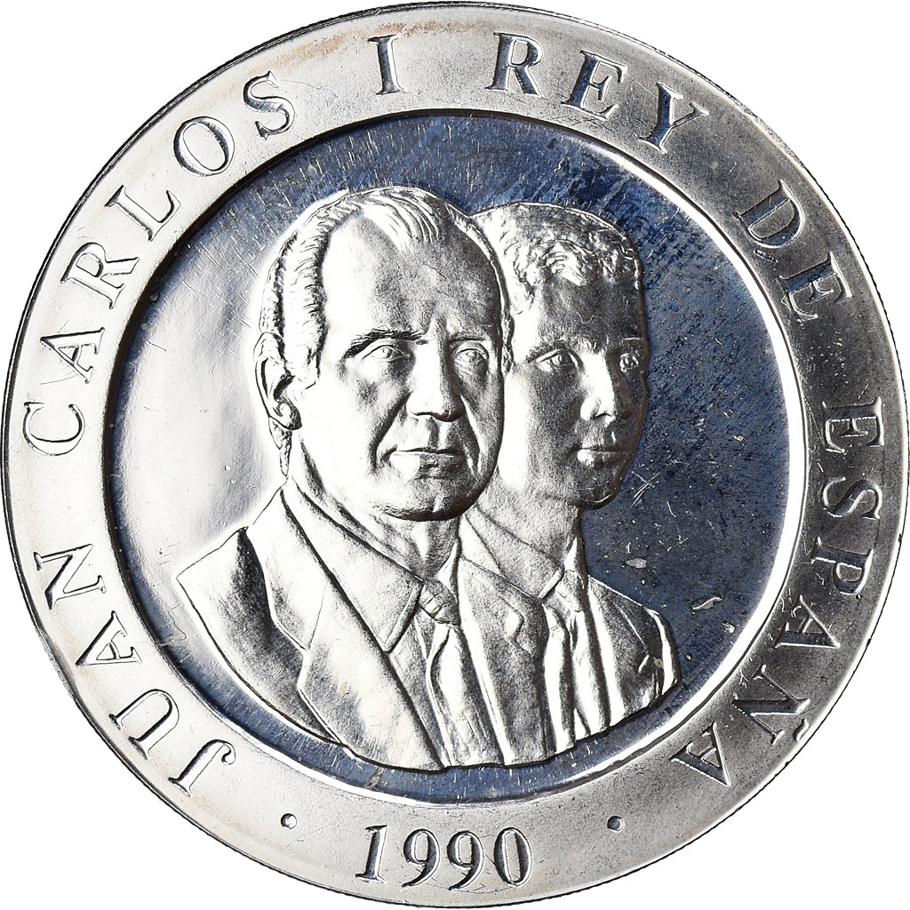 Moeda, Espanha, Juan Carlos I, 2000 Pesetas, 1990, MS(64), Prata, KM:859