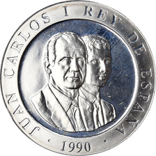 Coin, Spain, Juan Carlos I, 2000 Pesetas, 1990, MS(64), Silver, KM:859