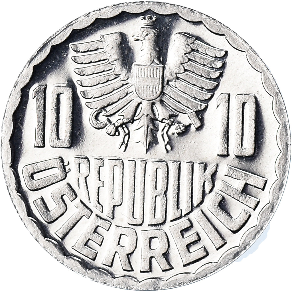Coin, Austria, 10 Groschen, 1973, Vienna, BE, MS(65-70), Aluminum, KM:2878