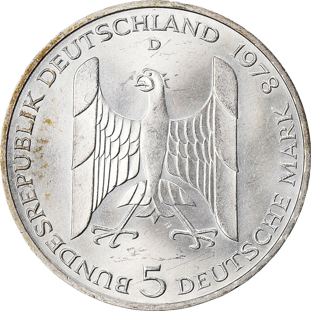 Moneda, ALEMANIA - REPÚBLICA FEDERAL, 5 Mark, 1978, Munich, Germany, MBC+
