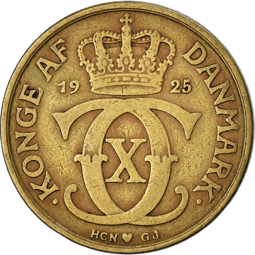 Coin, Denmark, Christian X, 2 Kroner, 1925, Copenhagen, VF(20-25)