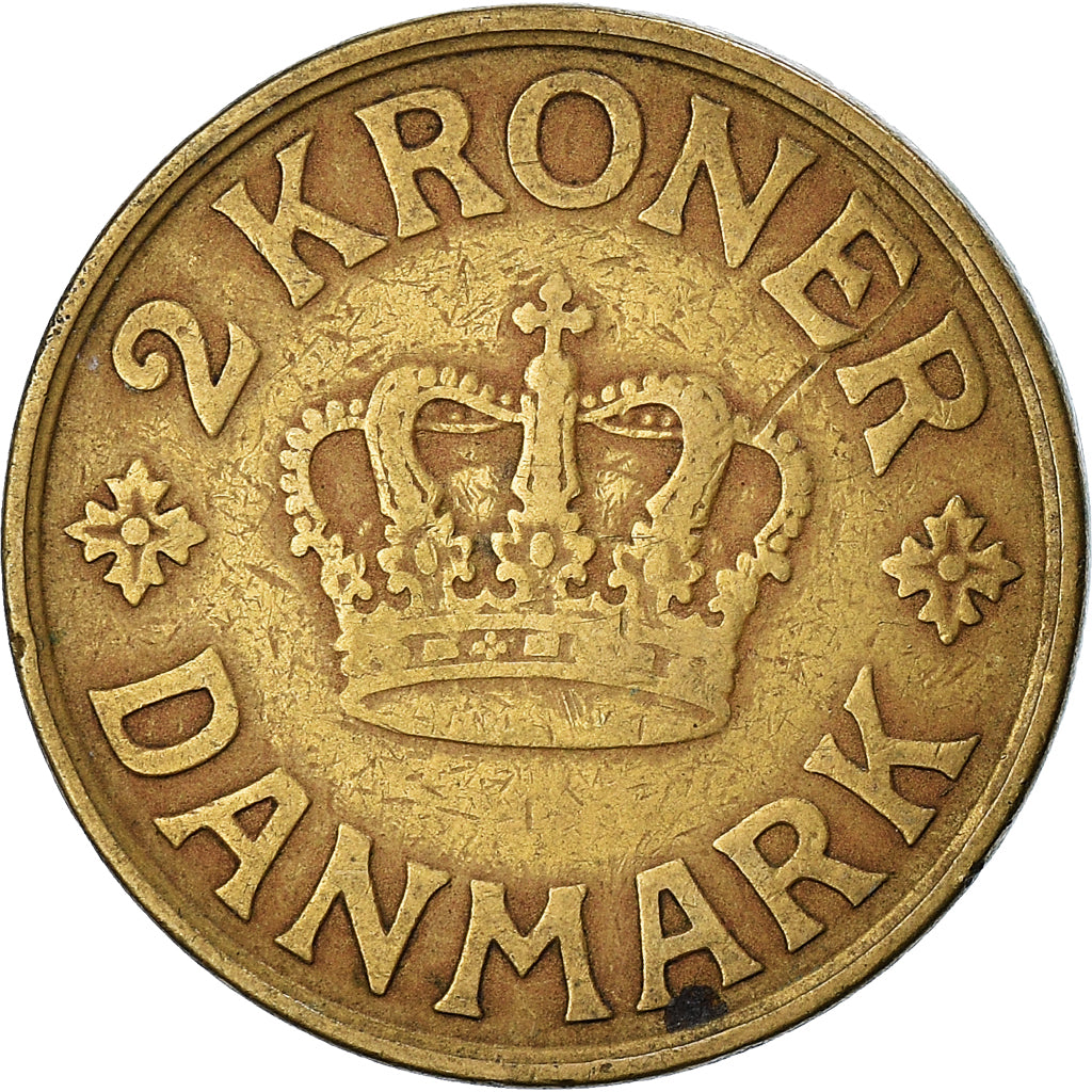 Coin, Denmark, Christian X, 2 Kroner, 1925, Copenhagen, VF(20-25)