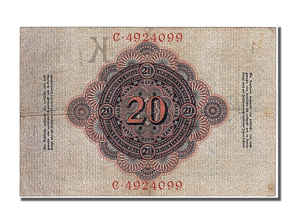 Billet, Allemagne, 20 Mark, 1908, 1908-02-07, TTB