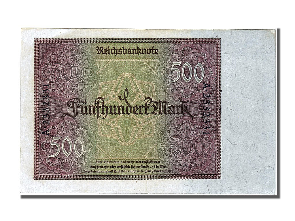 Geldschein, Deutschland, 500 Mark, 1922, 1922-03-27, VZ+