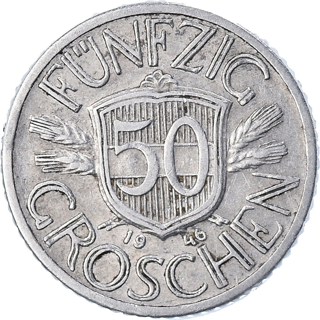 Coin, Austria, 50 Groschen, 1946, MS(63), Aluminum, KM:2870