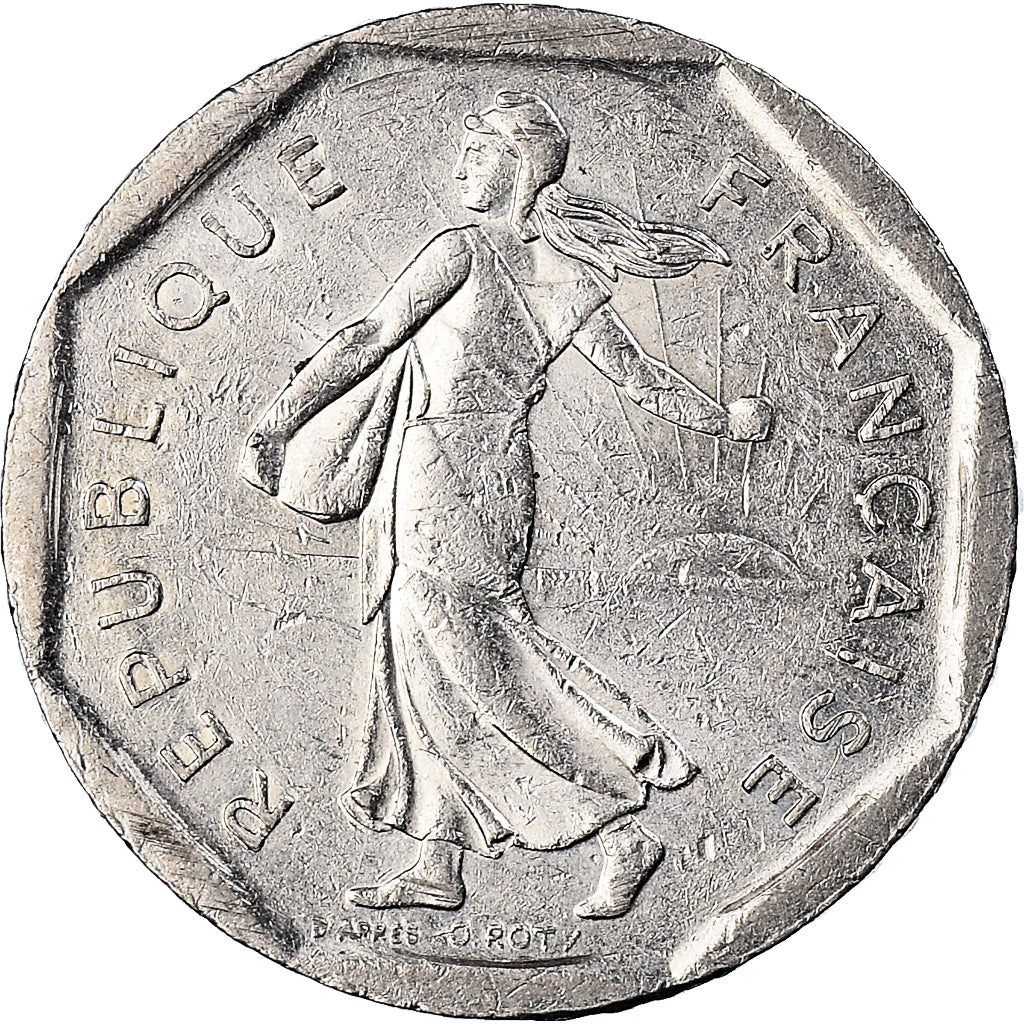 Moeda, França, Semeuse, 2 Francs, 1994, EF(40-45), Níquel, KM:942.2