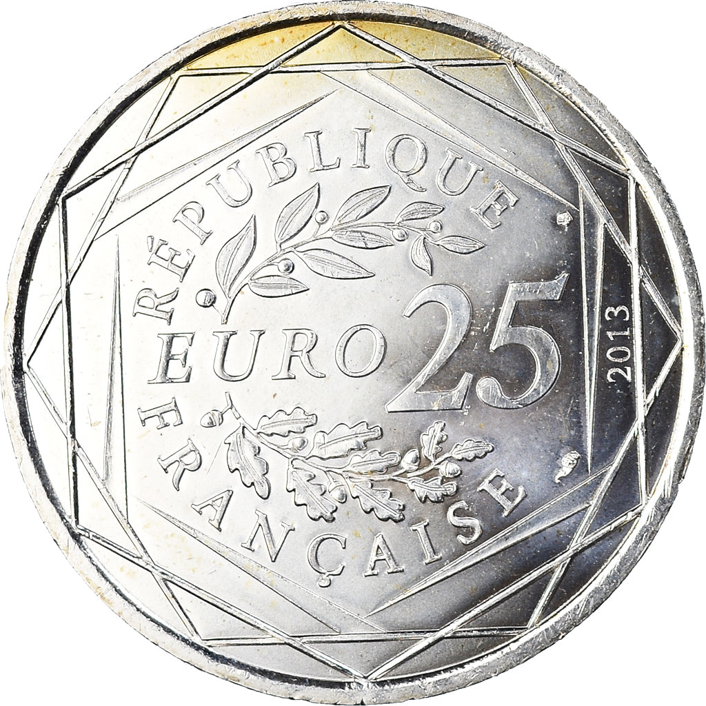 France, 25 Euro, 2013, LaÏcité., MS(63), Silver, Gadoury:EU 649.
