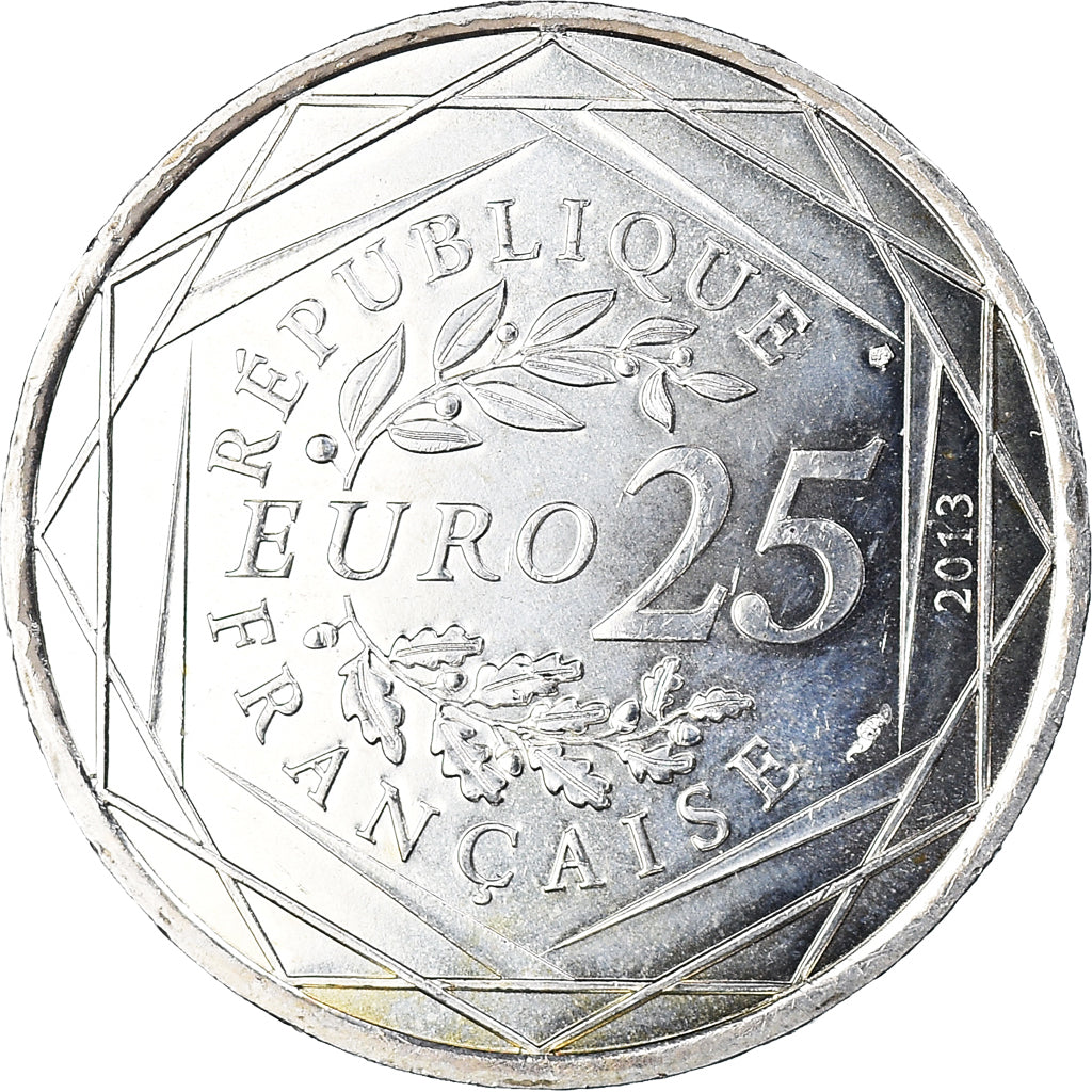 France, 25 Euro, Justice, 2013, Justice., MS(63), Silver, Gadoury:EU 648