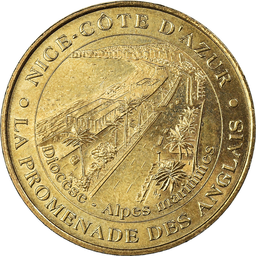 France, Token, Touristic token, Nice- Côte D'Azur. Promenade Des Anglais.