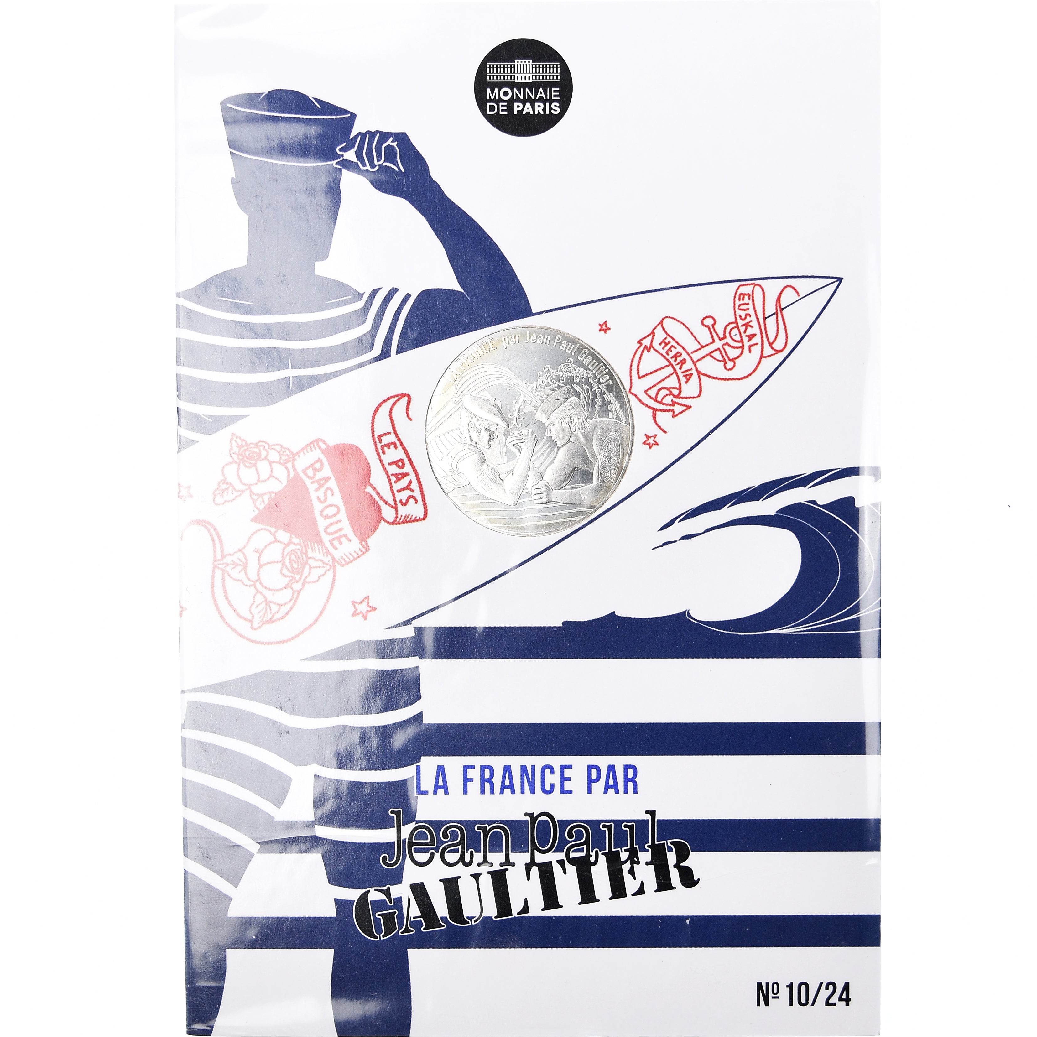 Francia, 10 Euro, Jean Paul Gaultier, 2017, FDC, Argento, Gadoury:EU892