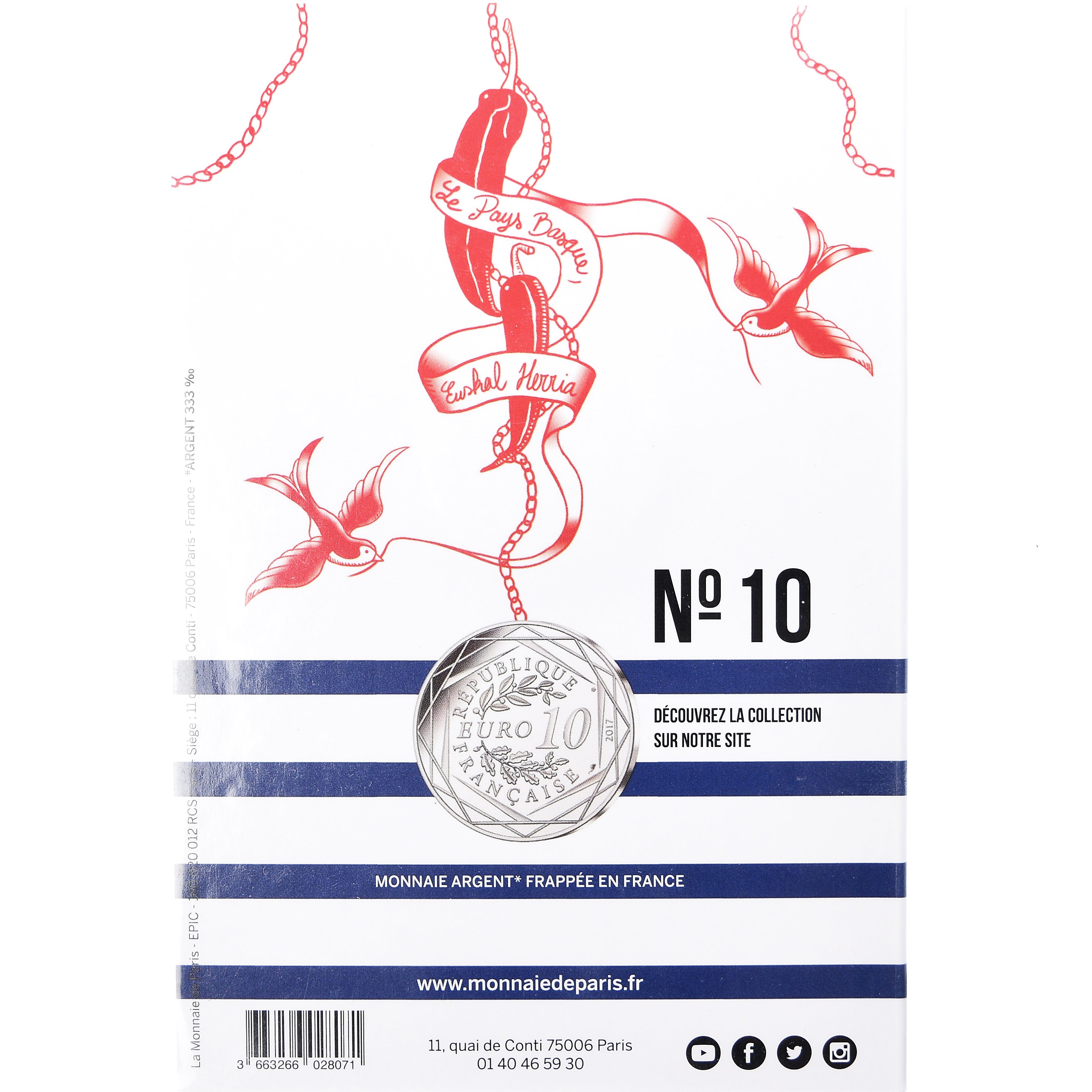 Frankreich, 10 Euro, Jean Paul Gaultier, 2017, STGL, Silber, Gadoury:EU892