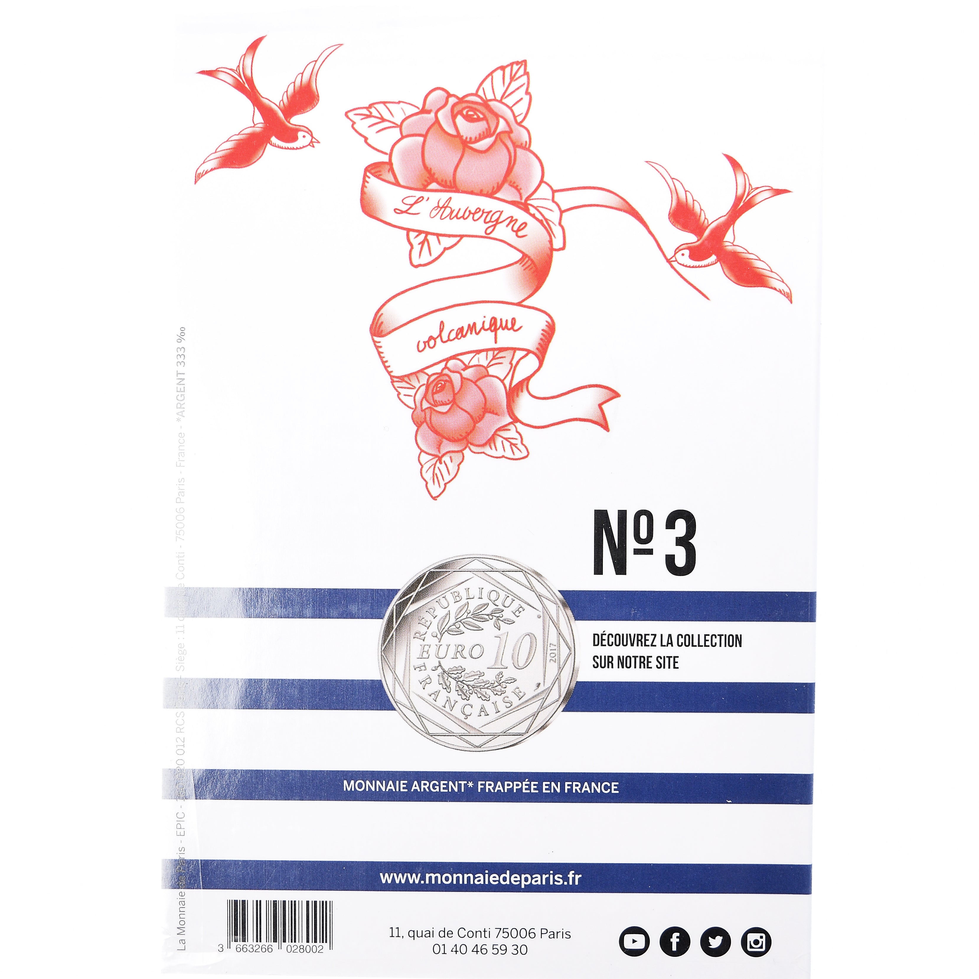 France, 10 Euro, Jean Paul Gaultier, 2017, FDC, Argent, Gadoury:EU892