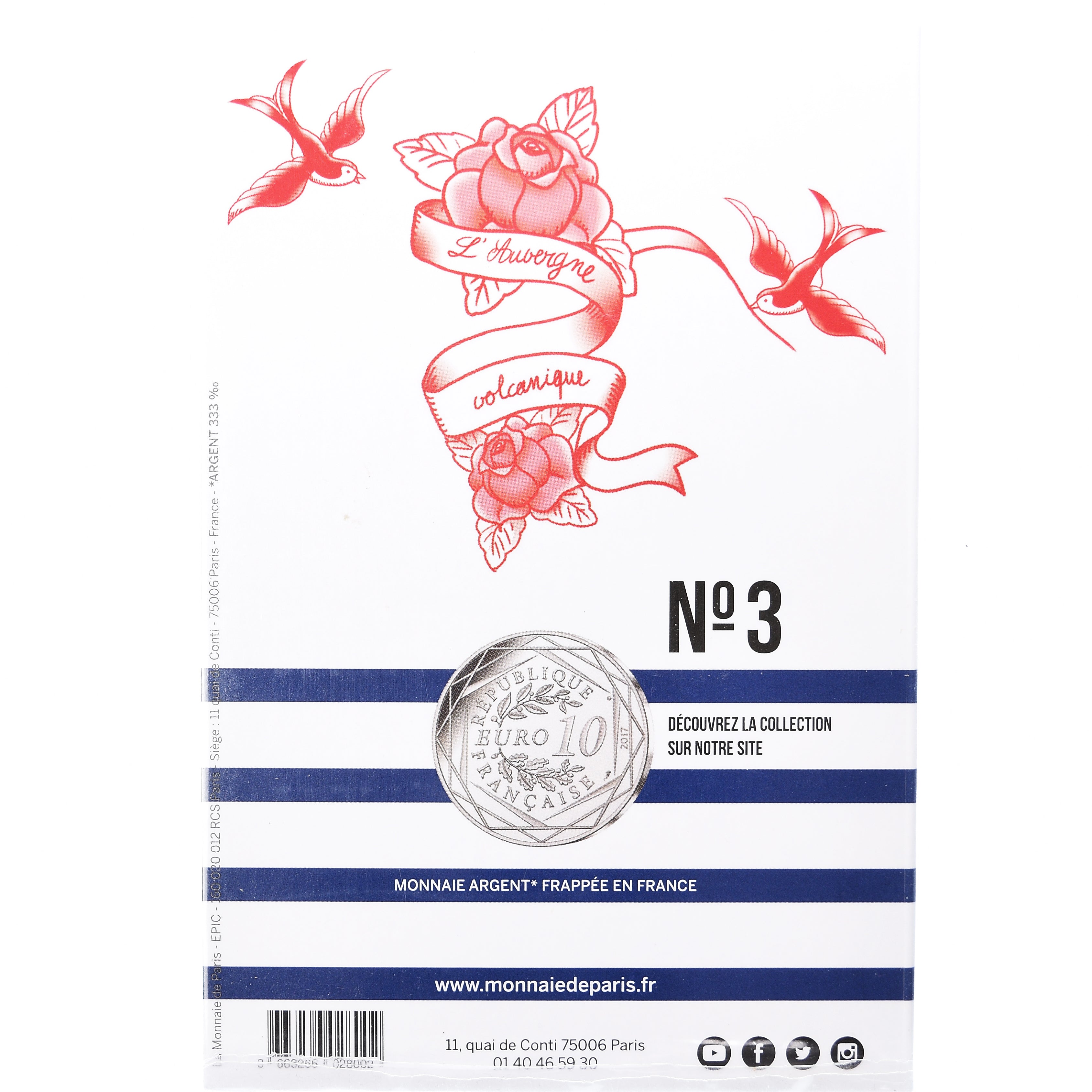 France, 10 Euro, Jean Paul Gaultier, 2017, FDC, Argent, Gadoury:EU892