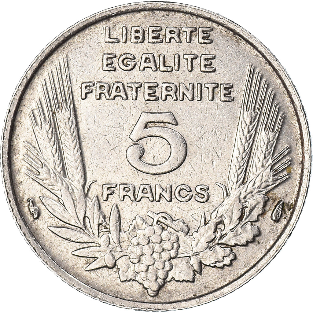 Coin, France, Bazor, 5 Francs, 1933, Paris, AU(50-53), Nickel, KM:887