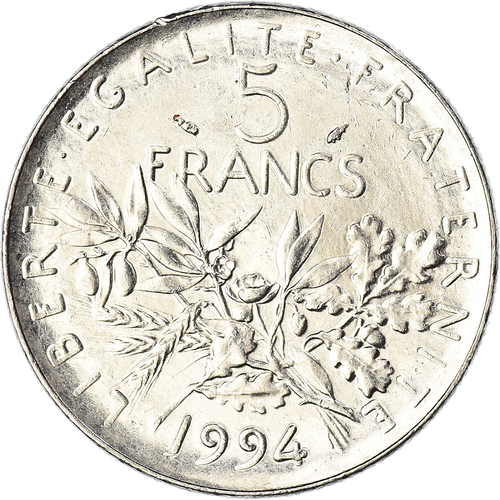 Monnaie, France, Semeuse, 5 Francs, 1994, Paris, SUP, Nickel Clad Copper-Nickel
