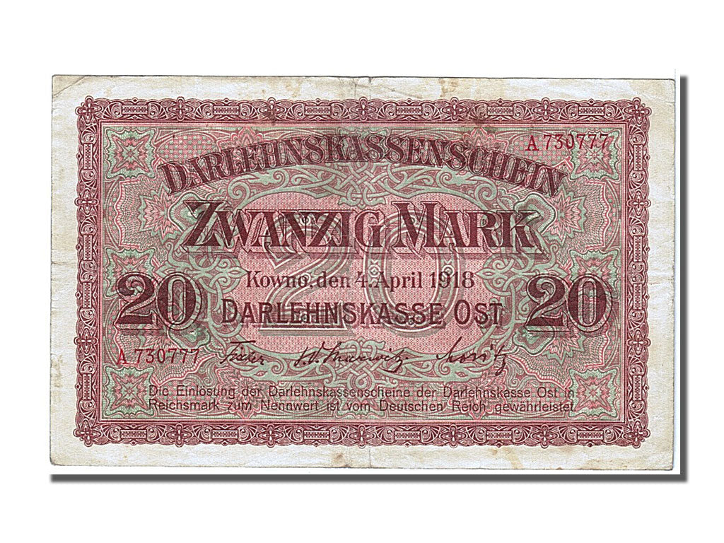 Banknote, Germany, 20 Mark, 1918, 1918-04-04, EF(40-45)