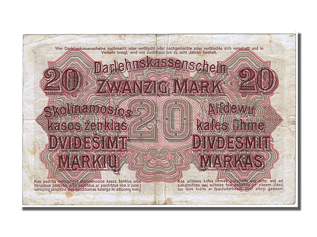 Banknote, Germany, 20 Mark, 1918, 1918-04-04, EF(40-45)
