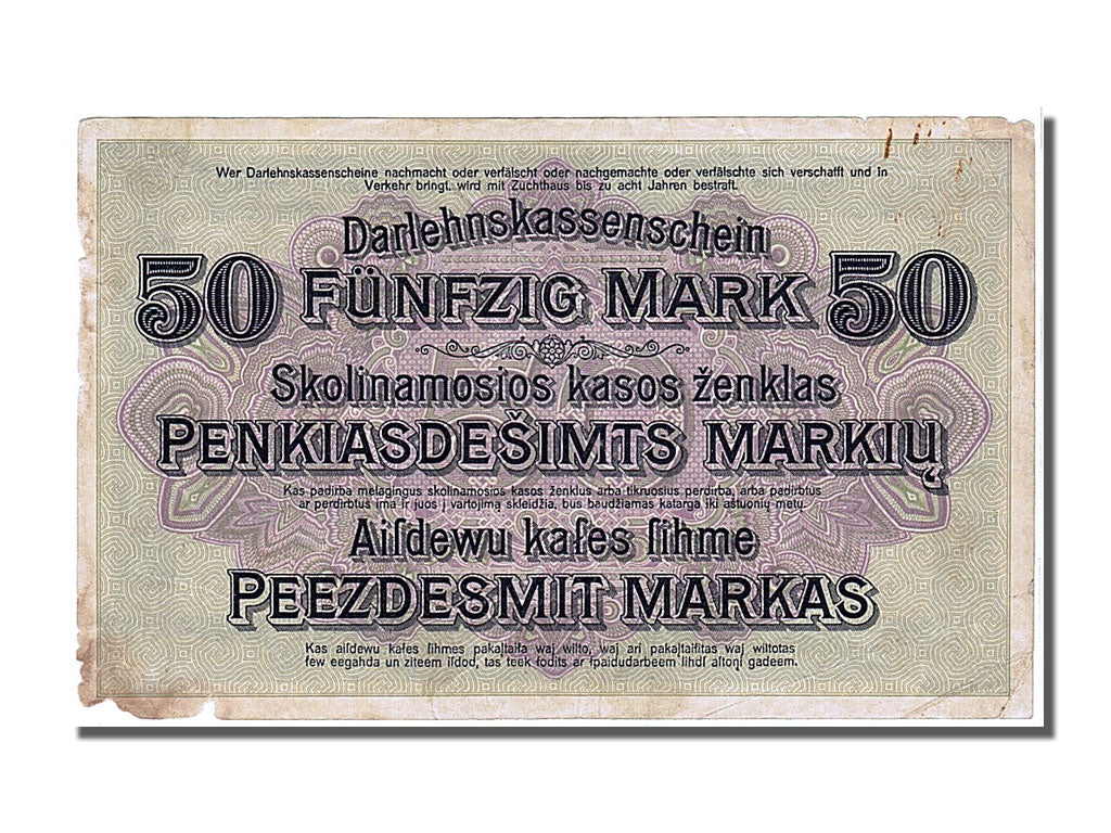 Banknote, Germany, 50 Mark, 1918, 1918-04-04, VF(30-35)