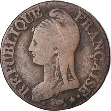 Münze, Frankreich, Dupré, 5 Centimes, AN 5, Paris, S, Bronze, KM:640.1