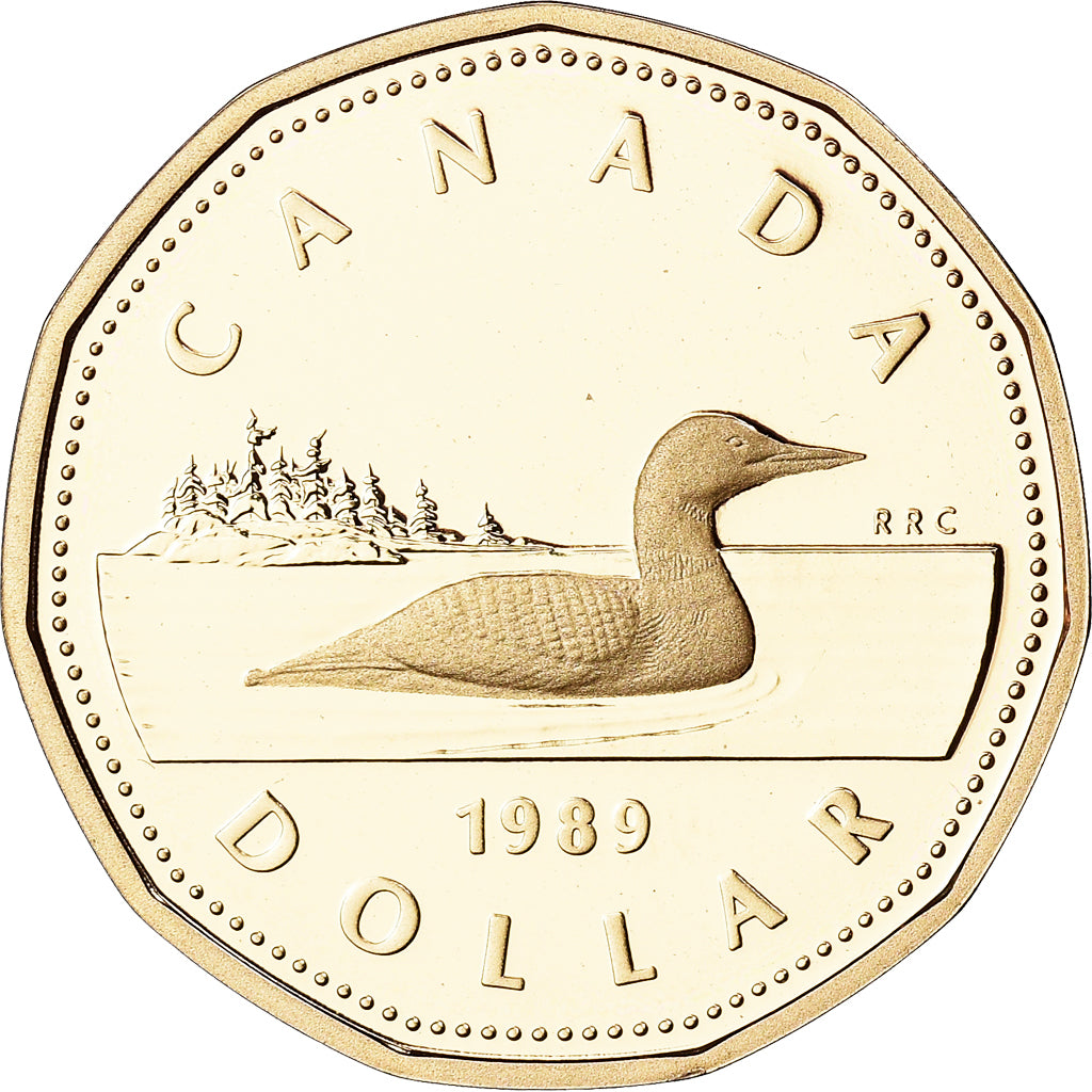 Coin, Canada, Elizabeth II, Dollar, 1989, Royal Canadian Mint, Ottawa, BE
