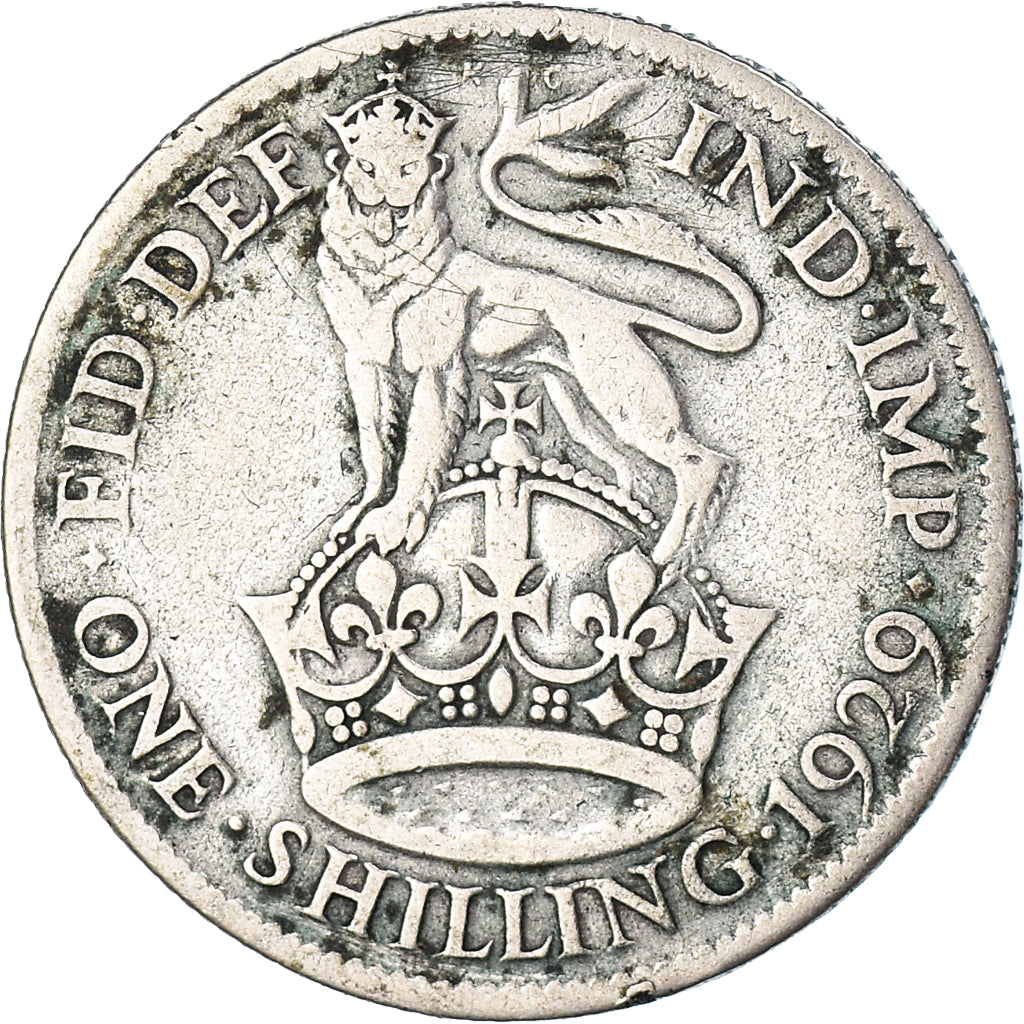 Coin, Great Britain, George V, Shilling, 1929, VF(30-35), Silver, KM:833