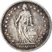Moneda, Suiza, Franc, 1908, Bern, BC+, Plata, KM:24