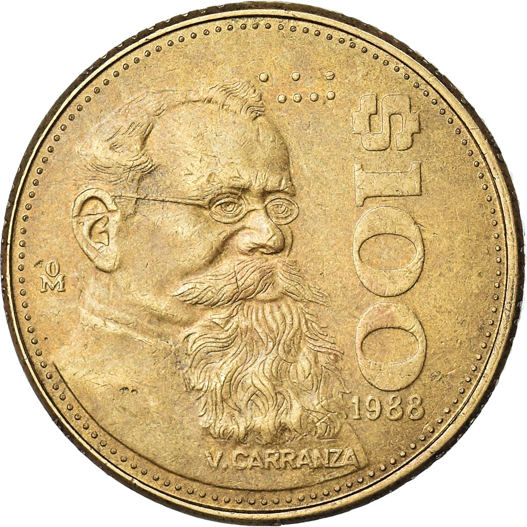 Moneta, Messico, 100 Pesos, 1988, Mexico City, BB+, Alluminio-bronzo, KM:493