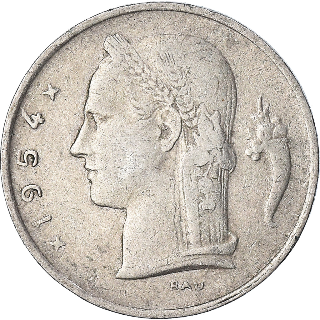 Coin, Belgium, Franc, 1954, VF(30-35), Copper-nickel, KM:142.1